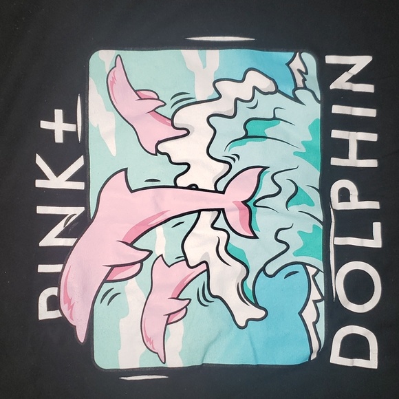 Pink Dolphin Logo front and back T-shirt size Small - Picture 2 of 4